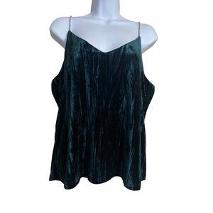 Rachel Zoe Green Sleeveless Velvet Camisole Top Womens Size Medium
